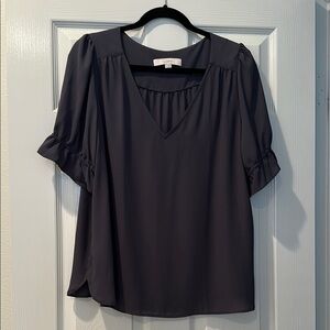 LOFT Women's Charcoal Blouse